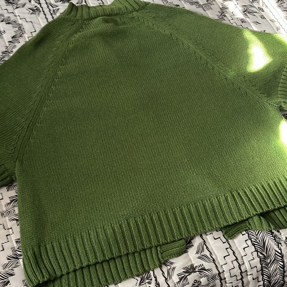 Old Navy Knit Poncho Cardigan Jacket Size CL in Green - Picture 6 of 6